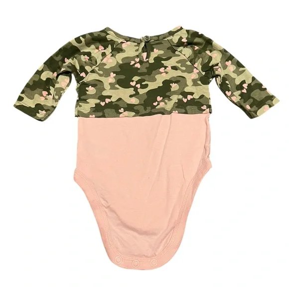 Garanimals Green and Pink Camouflage Baby Onesie - Picture 2 of 3